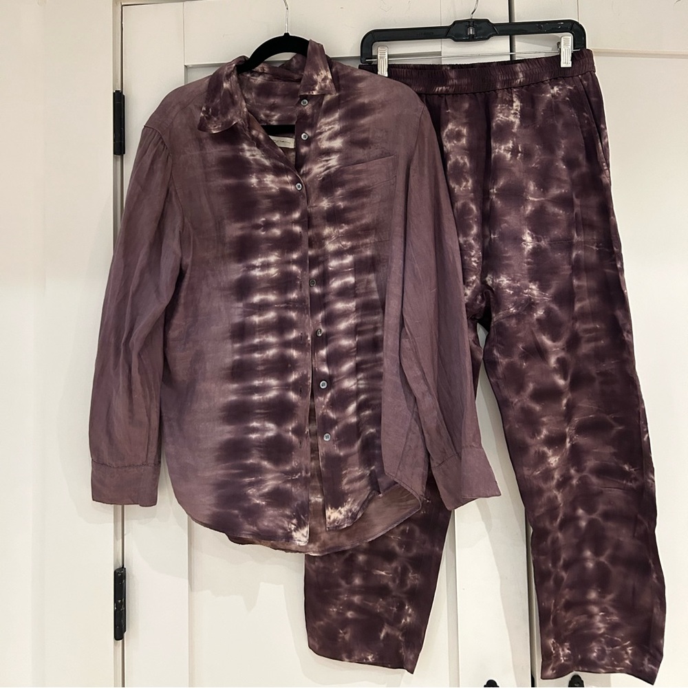 Raquel Allegra tie dye boyfriend set